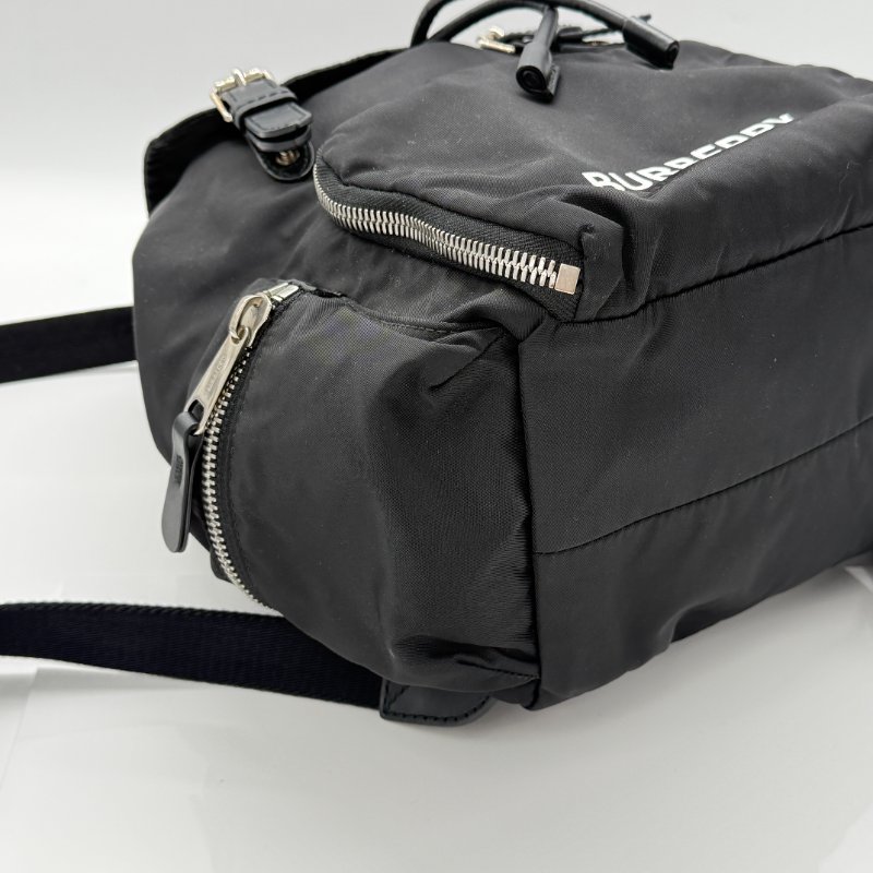 BURBERR 黑色尼龍 雙肩包-4