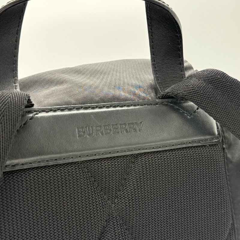 BURBERR 黑色尼龍 雙肩包-8