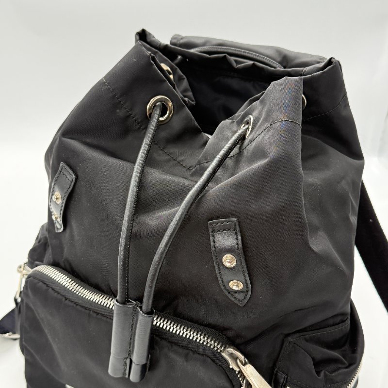 BURBERR 黑色尼龍 雙肩包-10