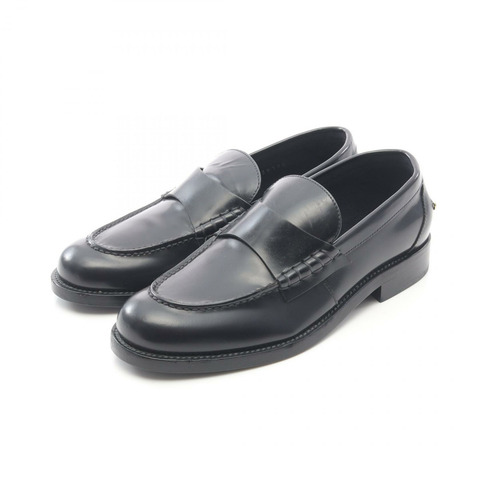 香奈兒 (CHANEL) 樂福鞋 #37 G39190 黑色皮革，飾有品牌標誌，二手，女士 Coco CC