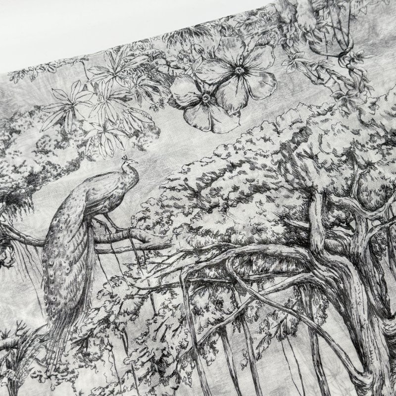 Dior 迪奧 Plan de Paris 對比色設計 絲綢斜紋布  方形絲巾-1