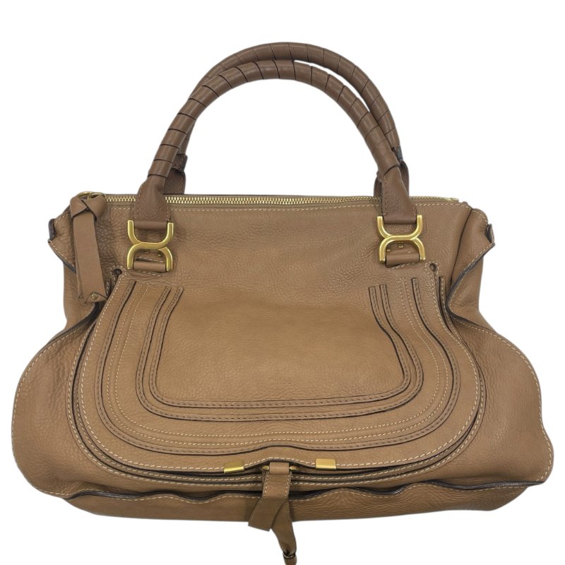 CHLOE 克蘿伊 MARCIE 牛皮 肩背包 淺棕色 金釦-0