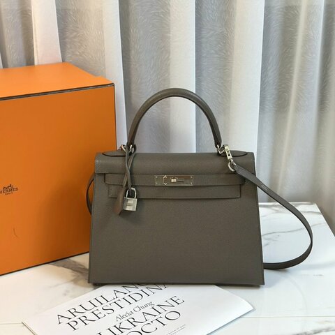 HERMES Kelly 28 - 錫器灰銀 D