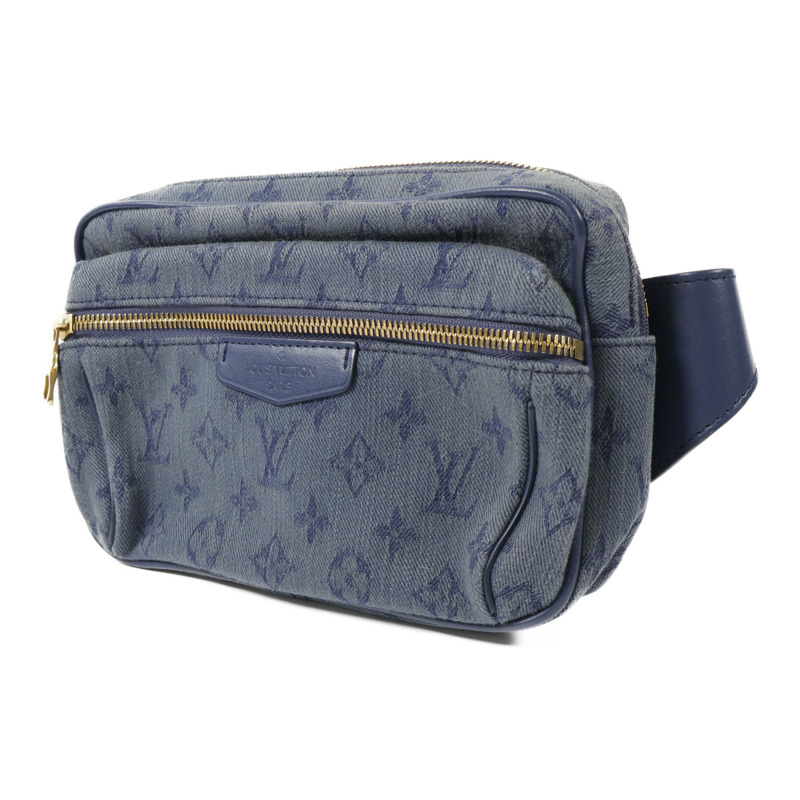 LOUIS VUITTON Monogram Denim Outdoor Bumbag金扣肩背袋-2