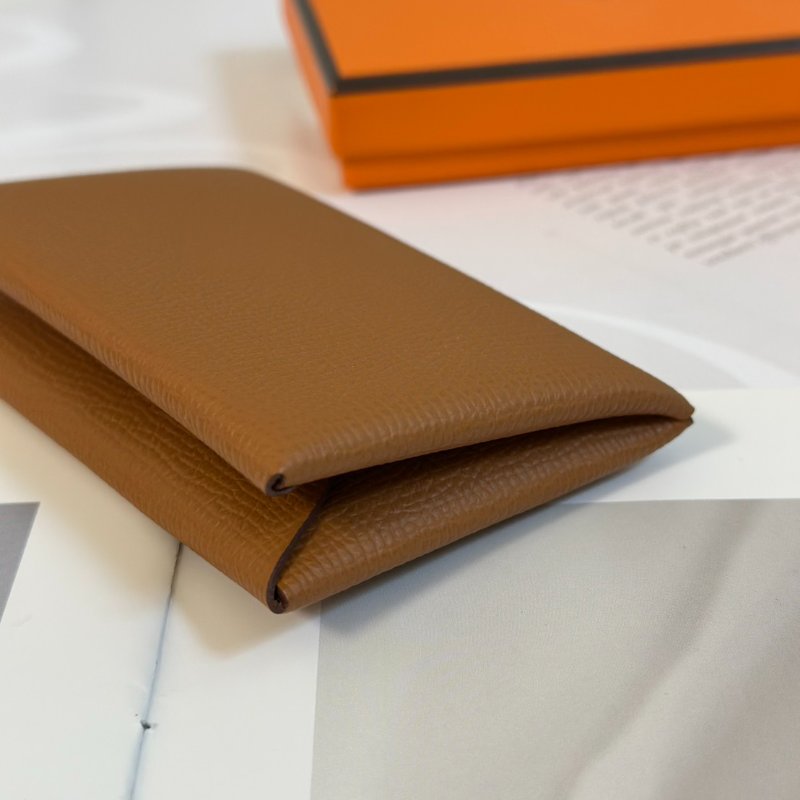 HERMES Calvi 卡包 - 金棕 B-4