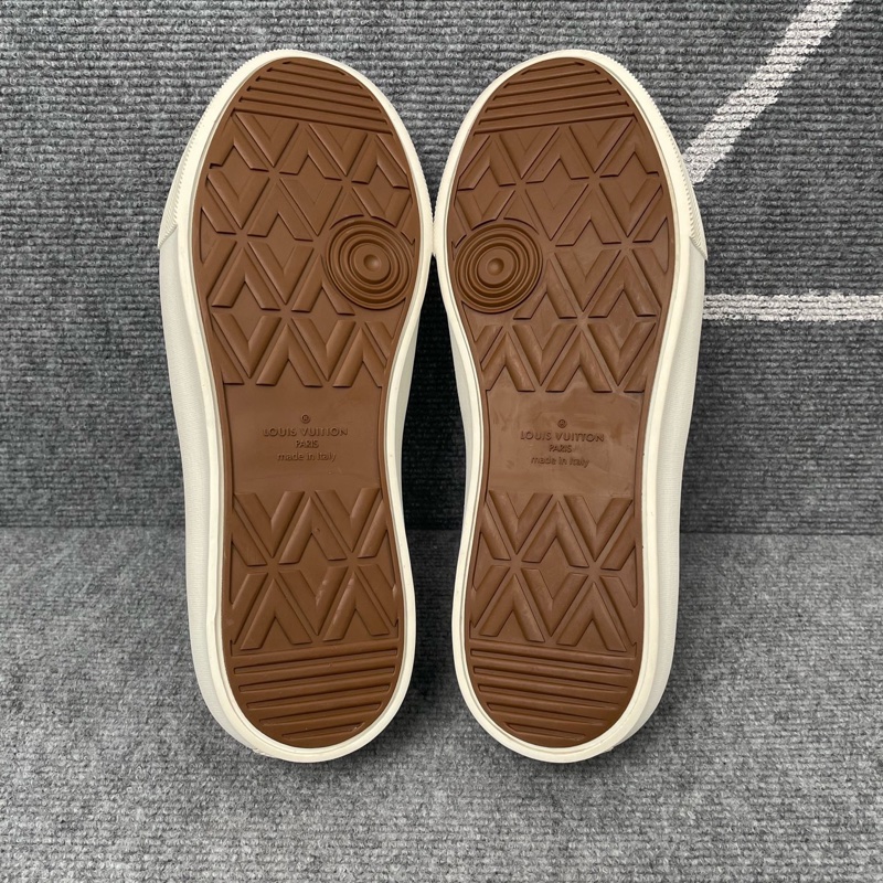 LV 黑色皮面老花一腳蹬板鞋42.5碼-4