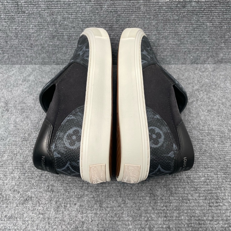 LV 黑色皮面老花一腳蹬板鞋42.5碼-5