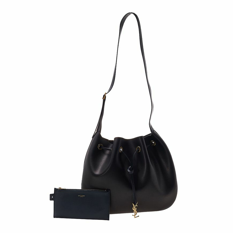 SAINT LAURENT 大號扁平單肩包 1000-0