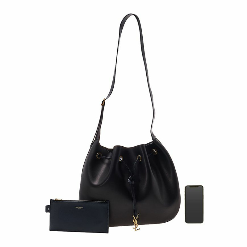 SAINT LAURENT 大號扁平單肩包 1000-6