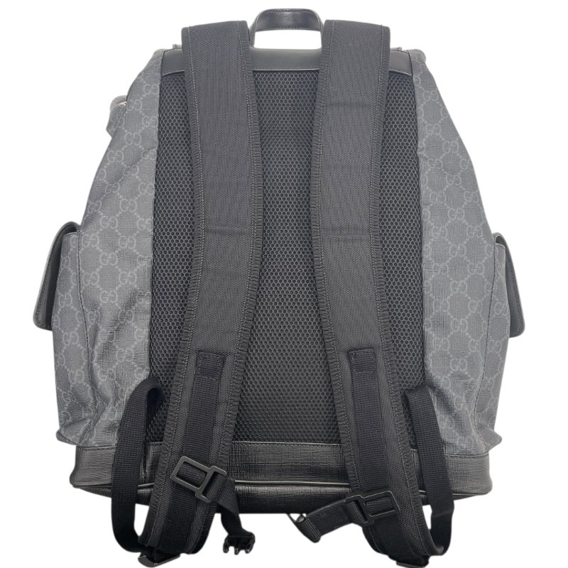 GUCCI 古馳 493078 後背包 PVC帆布 灰色老花-1