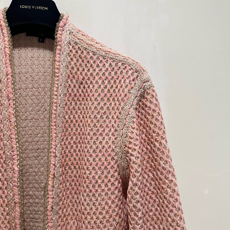 Chanel  香奈兒  粗花呢粉色外套  34碼/99新  無水洗-1