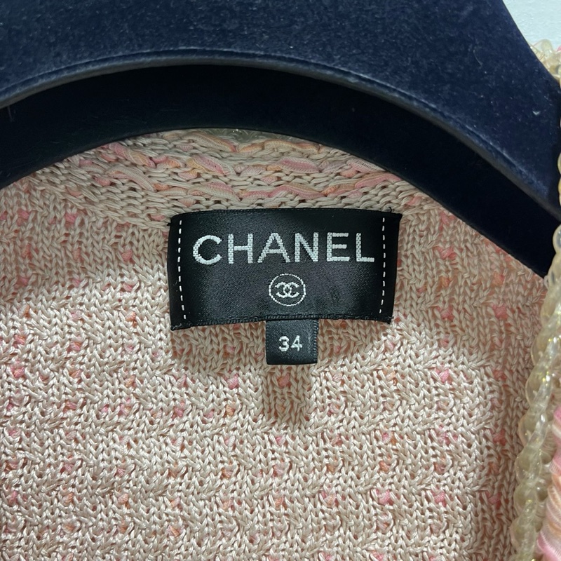 Chanel  香奈兒  粗花呢粉色外套  34碼/99新  無水洗-4