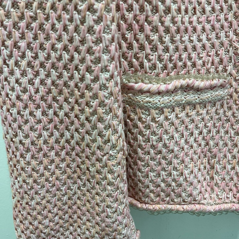 Chanel  香奈兒  粗花呢粉色外套  34碼/99新  無水洗-5