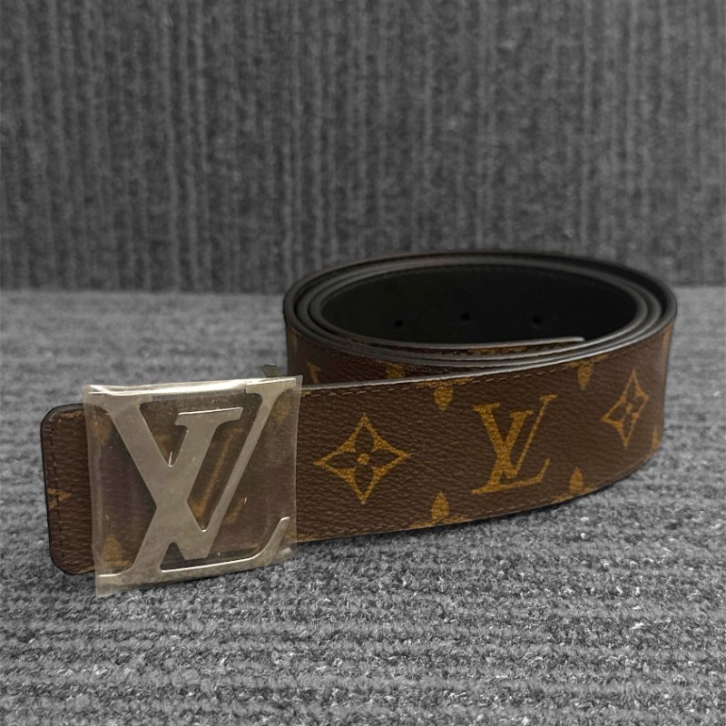 【LOUIS VUITTON LV 路易威登】經典MONOGRAM 棕色老花帆布 皮帶(下單前須先私訊)-0