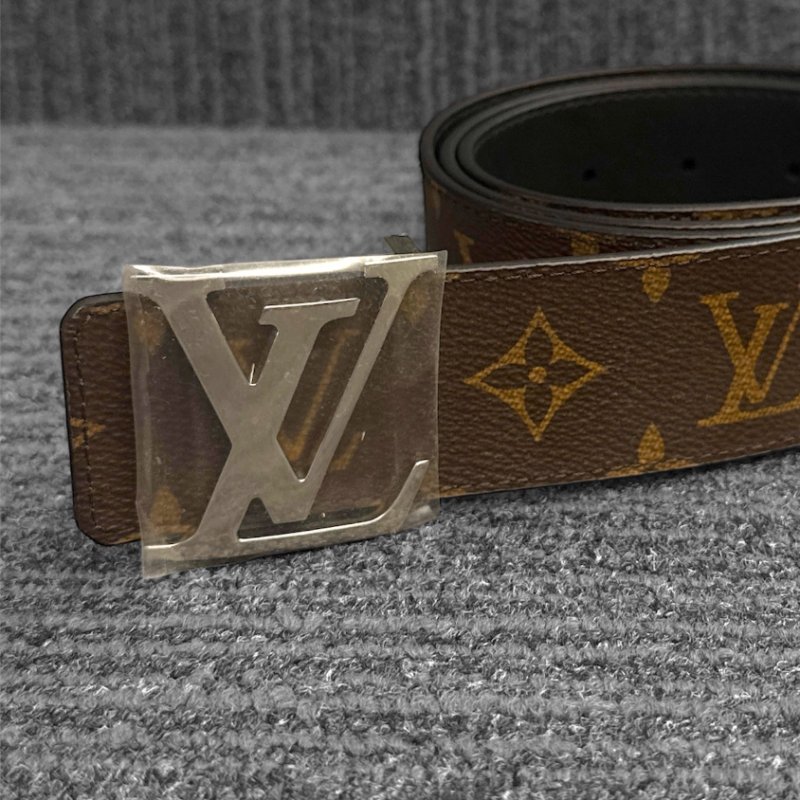 【LOUIS VUITTON LV 路易威登】經典MONOGRAM 棕色老花帆布 皮帶(下單前須先私訊)-3