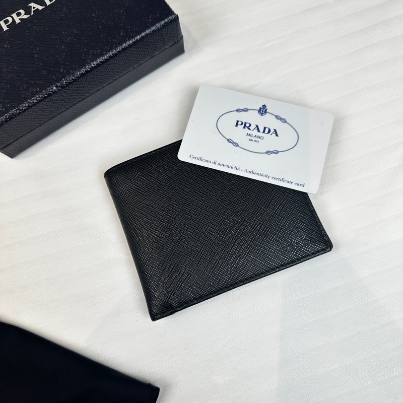 普拉達/Prada Saffiano Leather Bifold Wallet 男士牛皮短錢包 11x1x9.5cm-11