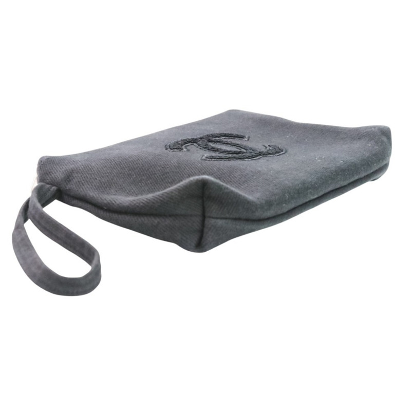 23C 香奈兒 Coco Mark 女士沙灘包、手拿包和毛巾三件組（黑色）-10