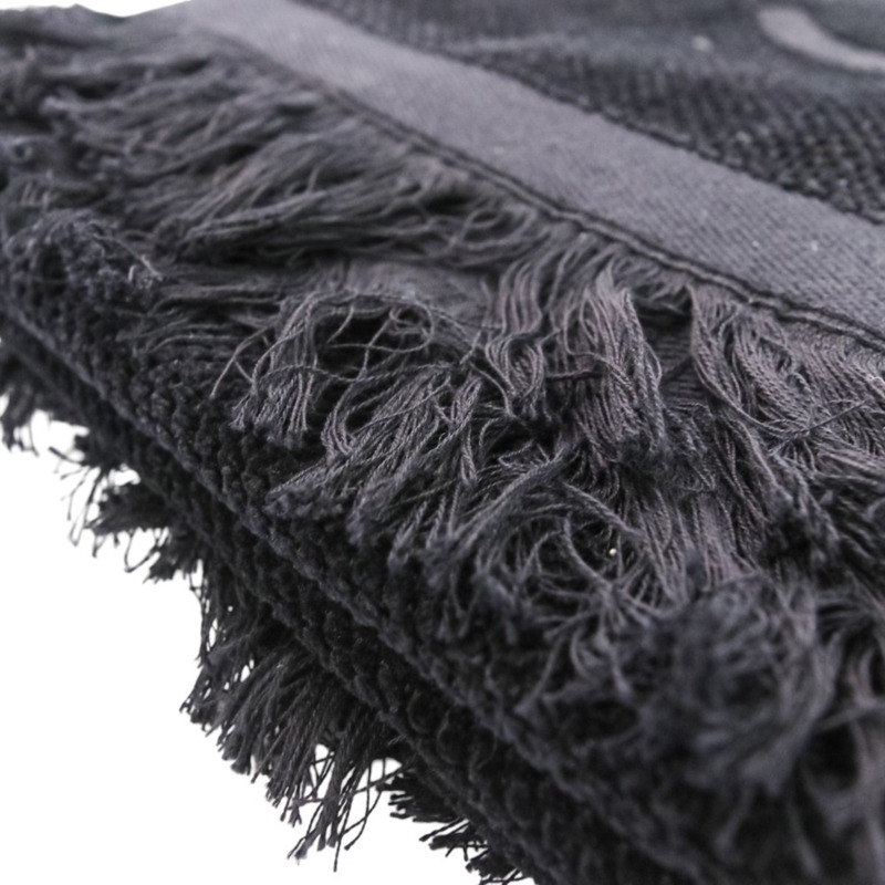 23C 香奈兒 Coco Mark 女士沙灘包、手拿包和毛巾三件組（黑色）-15