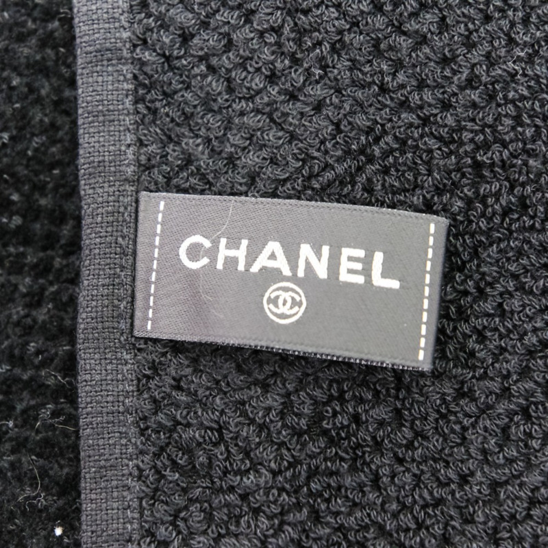 23C 香奈兒 Coco Mark 女士沙灘包、手拿包和毛巾三件組（黑色）-18