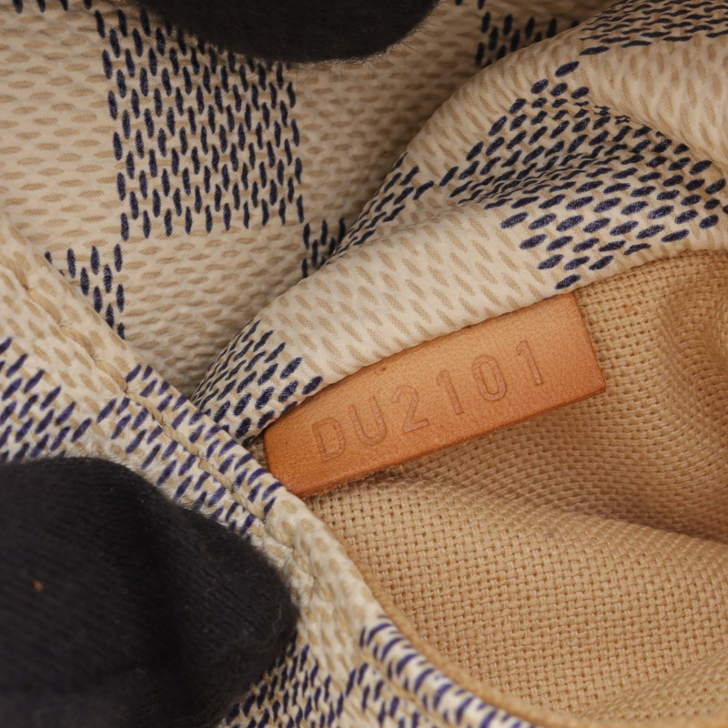 路易威登 Totally PM 手提單肩包 N51261 Damier Azur 白色皮革 二手-4