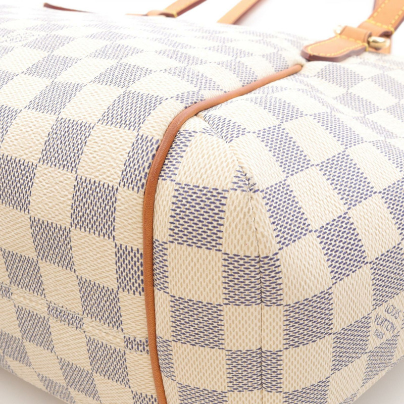路易威登 Totally PM 手提單肩包 N51261 Damier Azur 白色皮革 二手-5