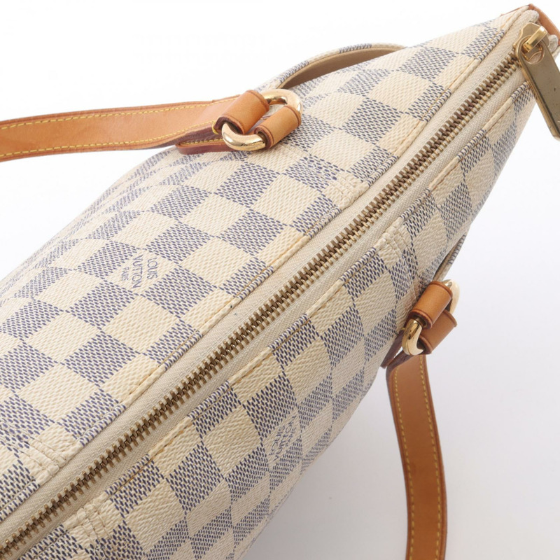 路易威登 Totally PM 手提單肩包 N51261 Damier Azur 白色皮革 二手-12