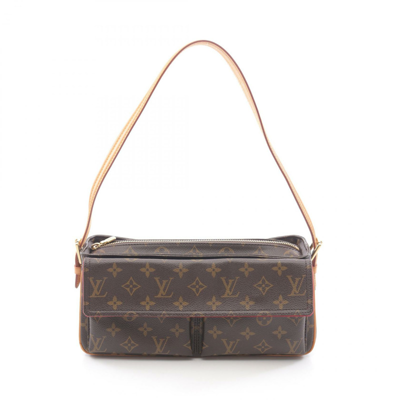 路易威登 Vivacite MM 單肩包 M51164 Monogram 皮革棕色二手女士-0