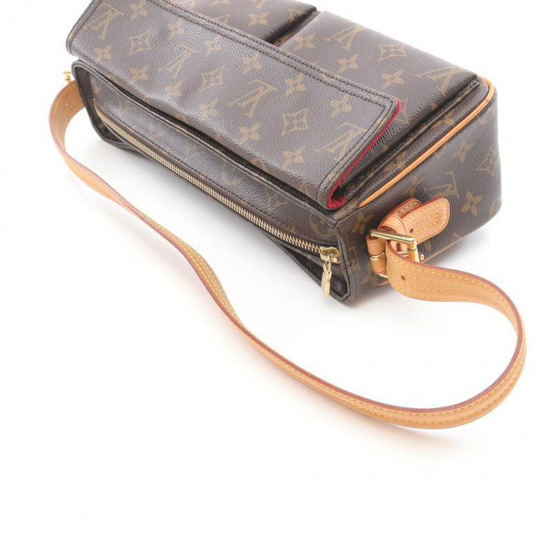 路易威登 Vivacite MM 單肩包 M51164 Monogram 皮革棕色二手女士-9
