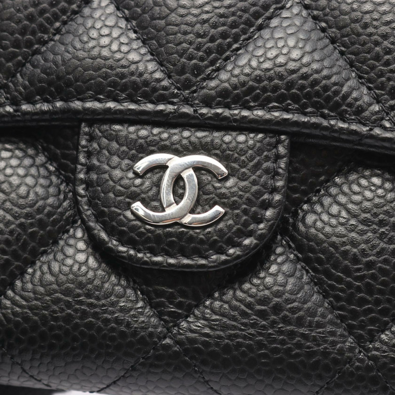 香奈兒 (CHANEL) Matelasse 三折迷你錢包，小牛皮材質，黑色，二手，女士款-6