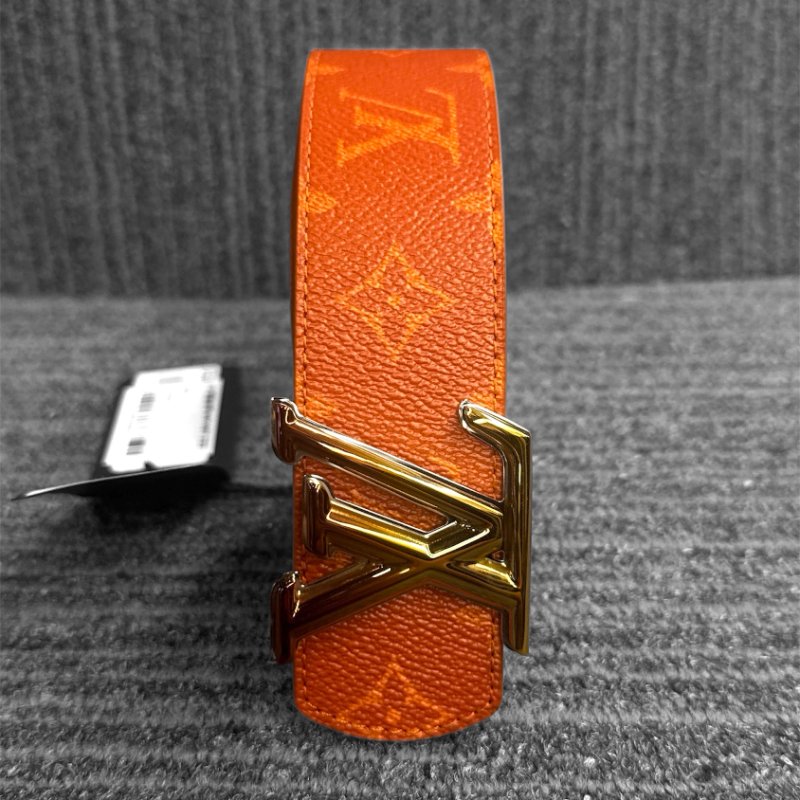 【LOUIS VUITTON LV 路易威登】DIMENSION SUNSET 橘棕色 雙面 腰帶/皮帶(下單前須先私訊)-1