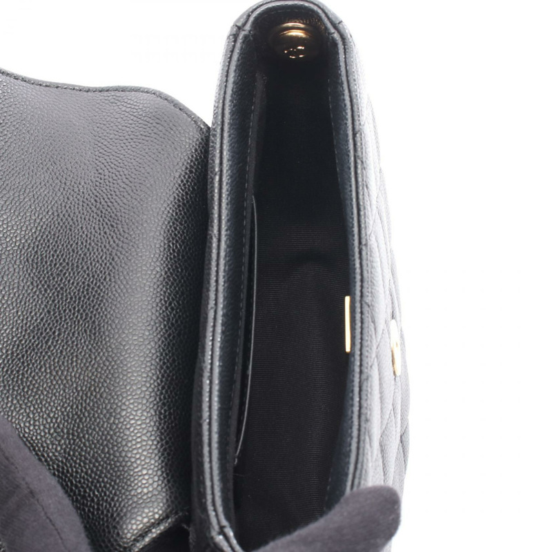 香奈兒 (CHANEL) Matelasse 迷你斜背單肩包 AS3867 黑色皮革 GHW-2