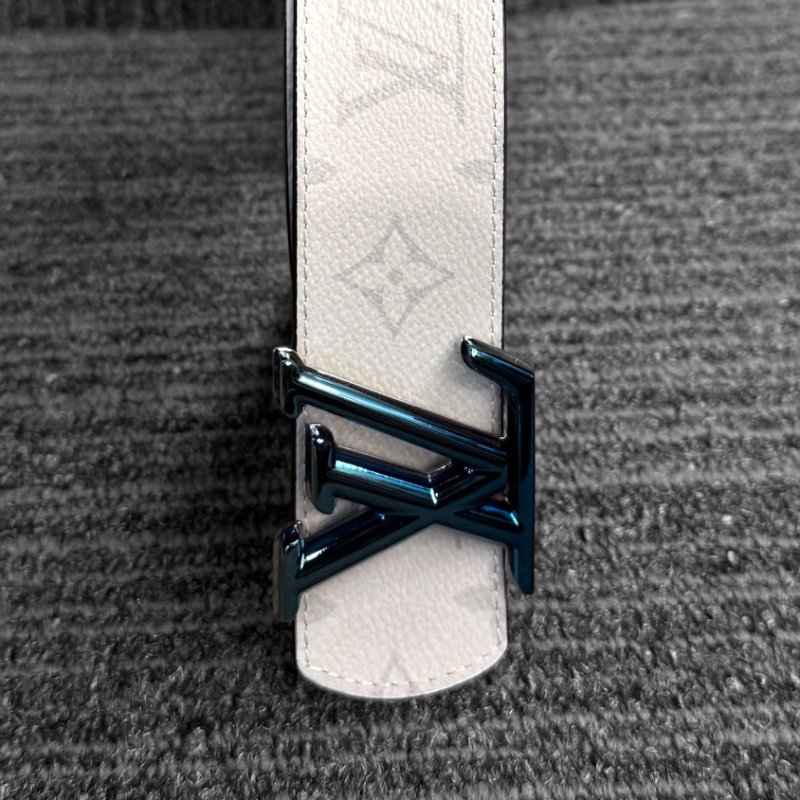 【LOUIS VUITTON LV 路易威登】LV-DIMENSION SUNSET 白藍色 雙面 腰帶/皮帶(下單前須先私訊)-3