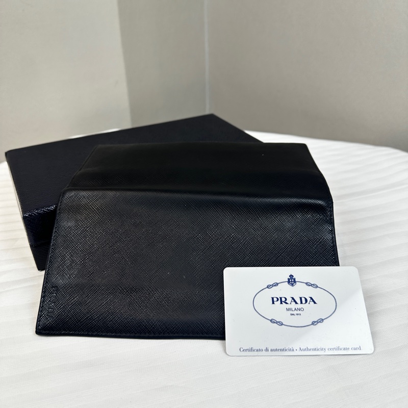 普拉達/Prada Saffiano Leather Long Wallet 牛皮男士長錢包19x1.5x9.5cm-1
