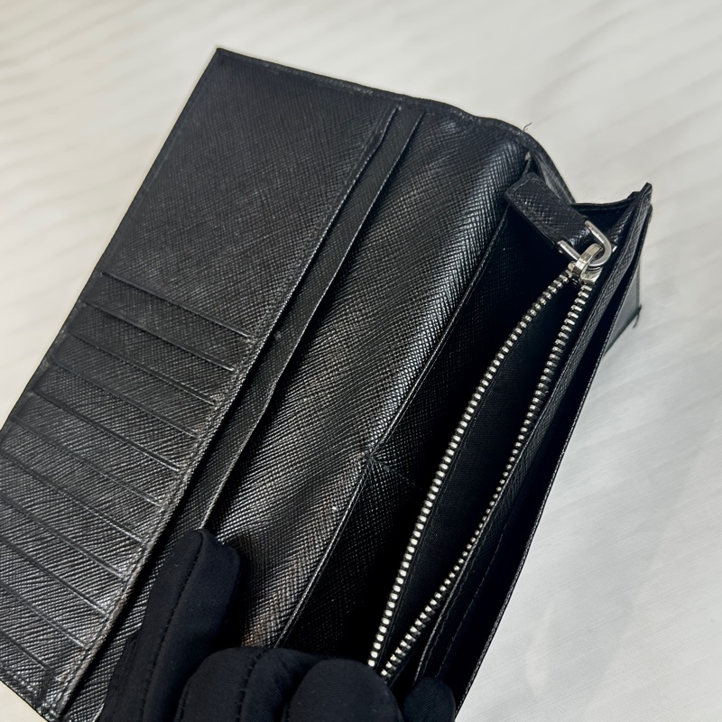 普拉達/Prada Saffiano Leather Long Wallet 牛皮男士長錢包19x1.5x9.5cm-7