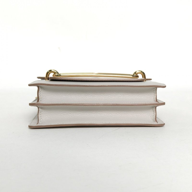 HERMES Roulis豬鼻子1980珍珠灰EC皮Y刻金扣肩背包-4