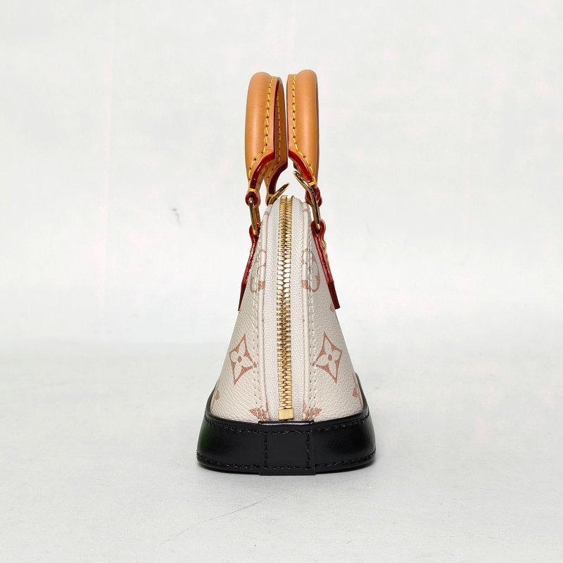 LOUIS VUITTON ALMA貝殼包NANO18米色PVC晶片老花肩背包-1