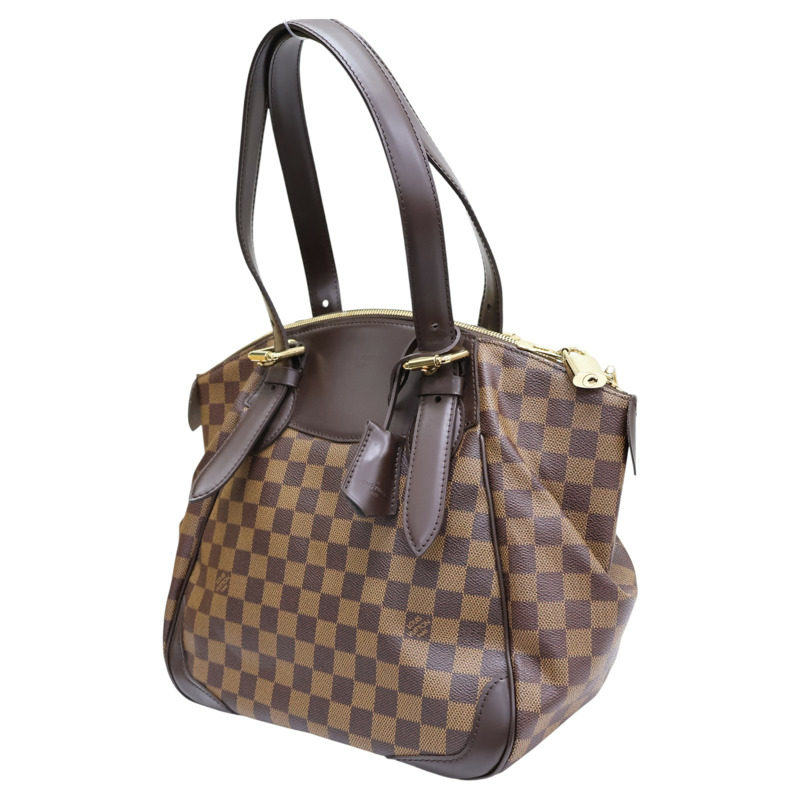 棕色 棋盤格 帆布 Verona MM 手提包 N41118【LOUIS VUITTON LV 路易威登】 N41118-2