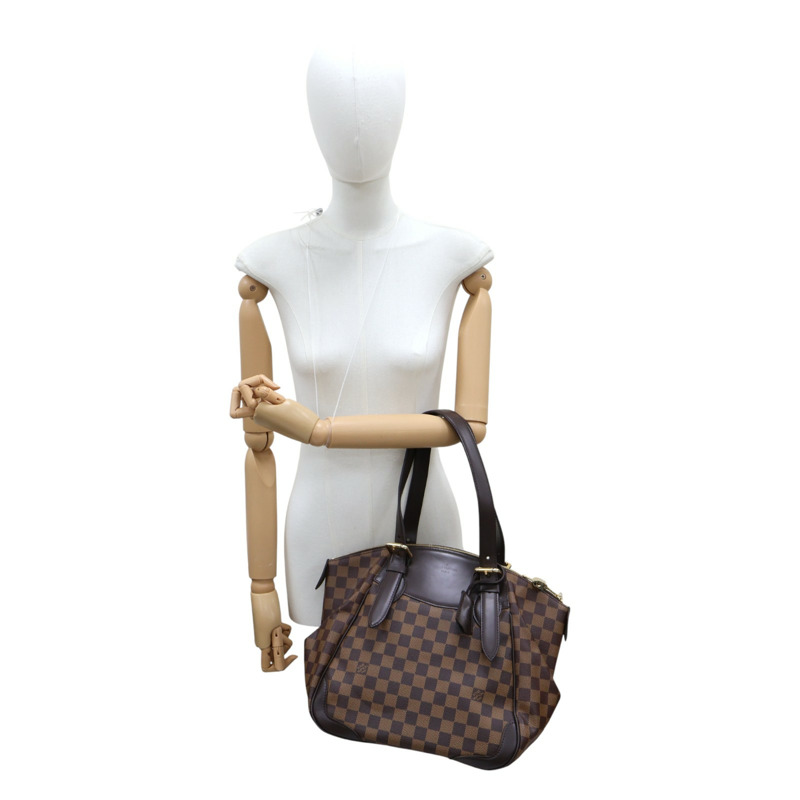 棕色 棋盤格 帆布 Verona MM 手提包 N41118【LOUIS VUITTON LV 路易威登】 N41118-12