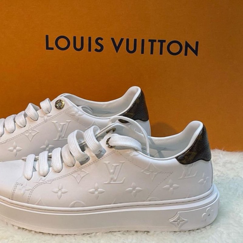 【LOUIS VUITTON LV 路易威登】LV-經典老花壓紋LOGO設計小白鞋(下單前須先私訊)-2