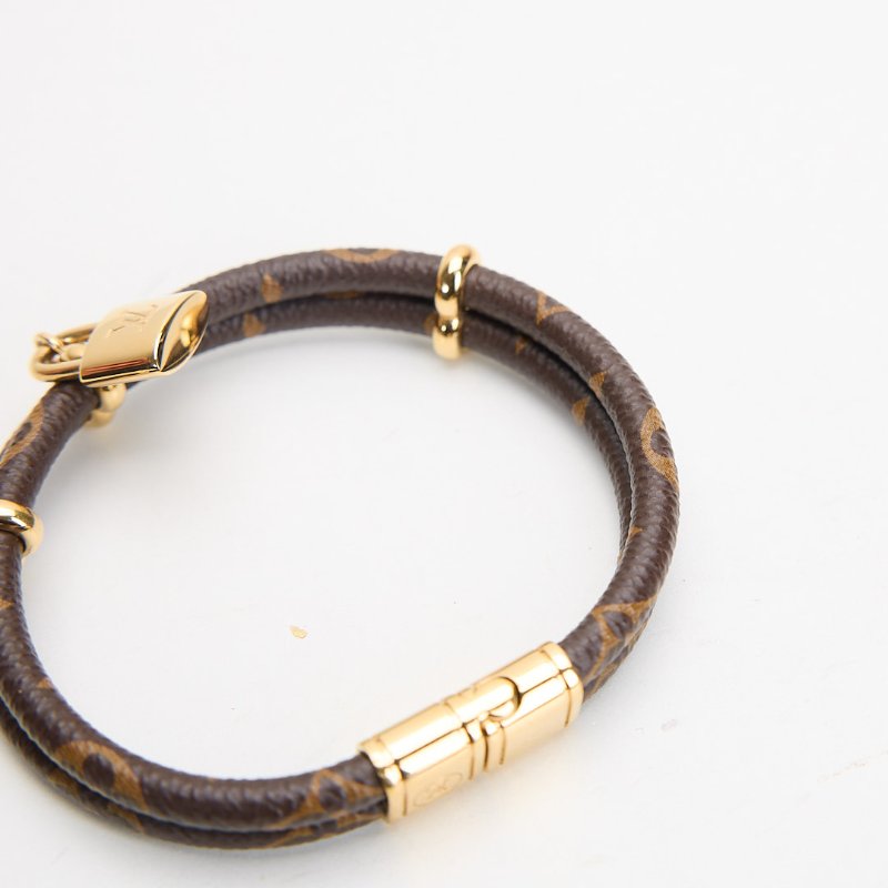 二手Lv Keep It Twice 雙圈老花鎖頭手環-6