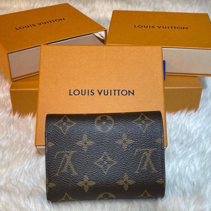 【LOUIS VUITTON LV 路易威登】LOUIS VUITTON-經典花紋三折零錢短夾(下單前須先私訊)-2