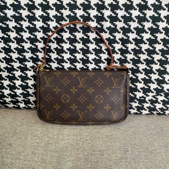 Lv路易威登pochette accessoires大麻將手提單肩腋下包-1