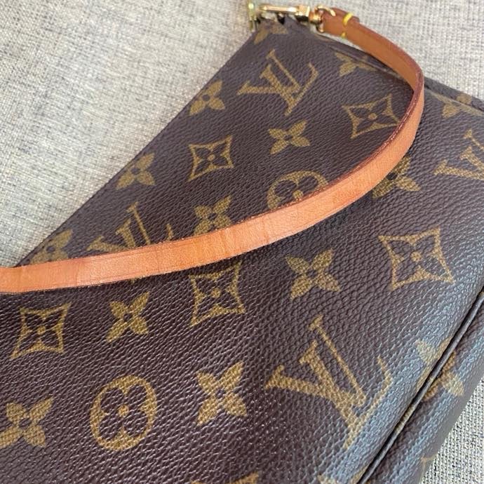 Lv路易威登pochette accessoires大麻將手提單肩腋下包-5
