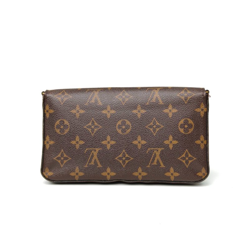 LOUIS VUITTON POCHETTEFELICIE三合一鏈條包老花PVC2017肩背包-2