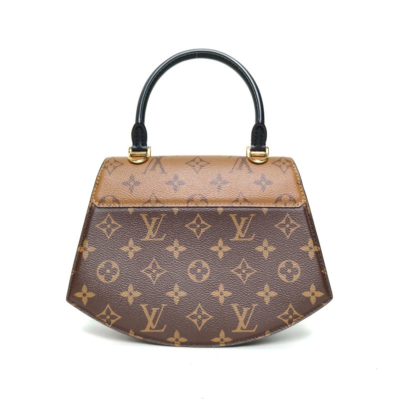 LOUIS VUITTON Tilsitt扇形扇子包老花PVC金扣晶片拼色肩背包-2