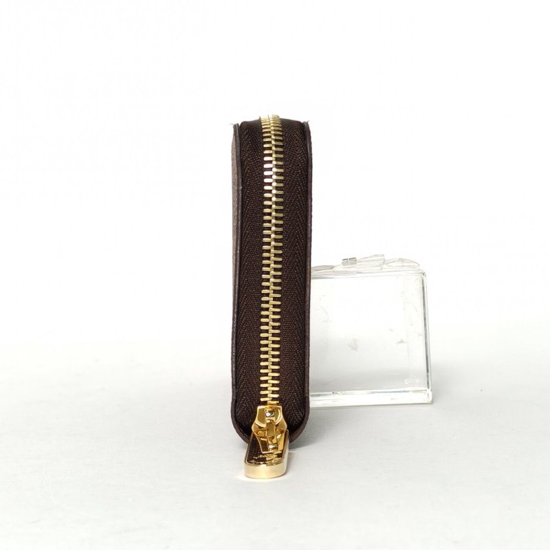 LOUIS VUITTON 棕色棋盤格PVC2010長款拉鏈錢包肩背包-1