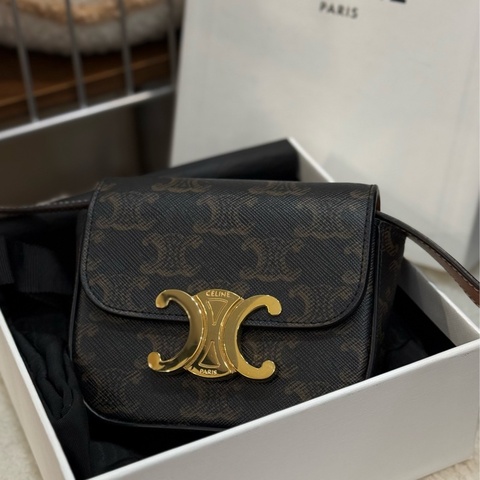 （國外購證全配）Celine 凱旋門老花小廢包