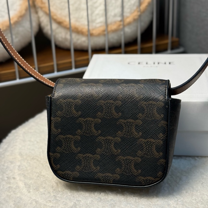 (國外購證全配)Celine 凱旋門老花小廢包-2