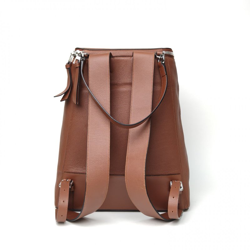 LOEWE 棕色牛皮GoyaBackpack雙肩包肩背包-2