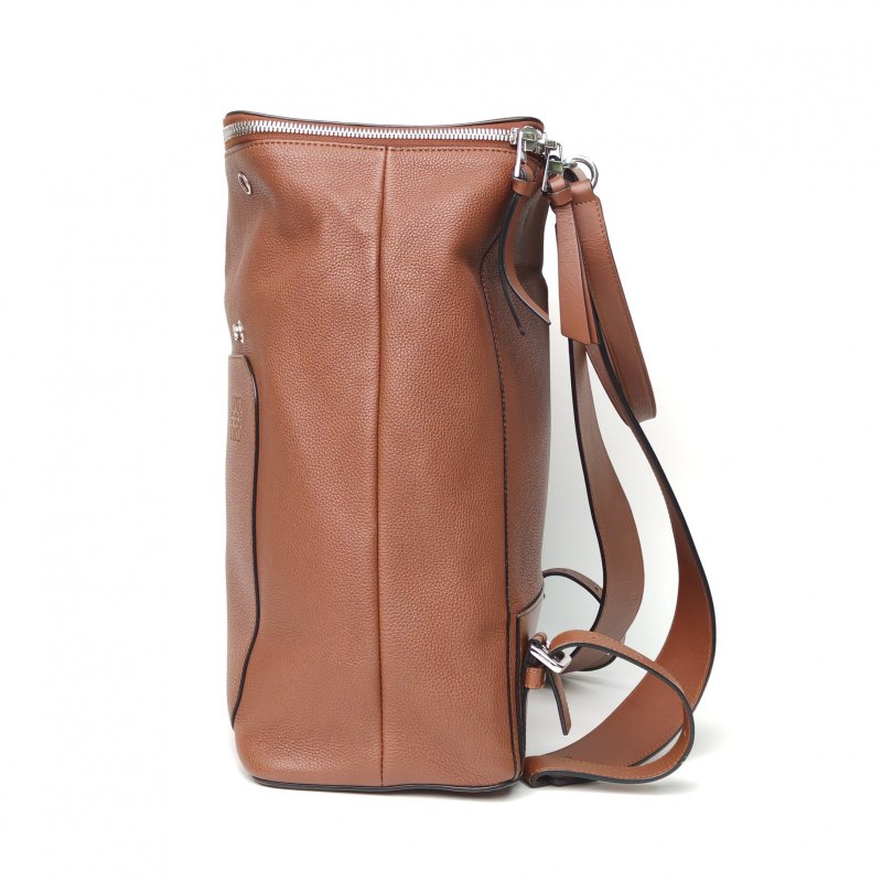 LOEWE 棕色牛皮GoyaBackpack雙肩包肩背包-3